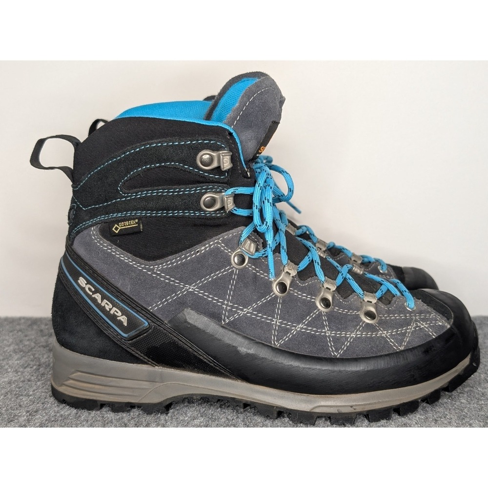 Scarpa‎ Boots Size M6/W7 EU38 Black/ Blue R-Evolution Gore-Tex Hiking Boots